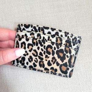 NEW leopard print card holder